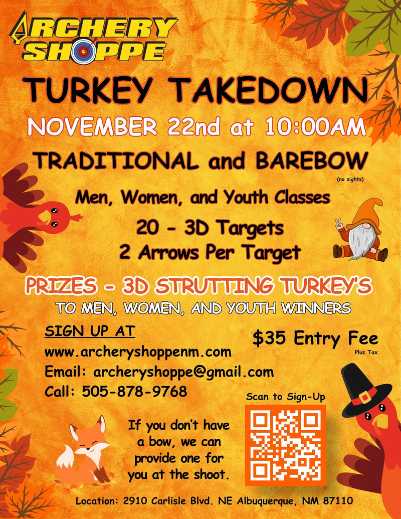Turkey Takedown Traditional and Barebow 3D Shoot